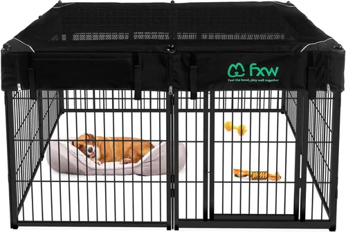 Miniatura 29 de FXW Homeplus Unleashed Corralito para Perros de Interior - Juego Sin Estrés y Seguro, Resistente de 24 Pulgadas 4 Paneles Corral para Cachorros