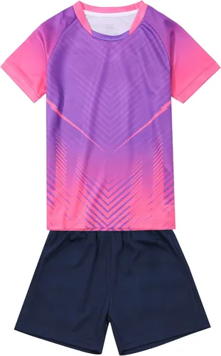 Camiseta de fútbol para niños, camiseta y pantalones cortos de entrenamiento para equipo deportivo