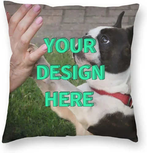 Miniatura 10 de Funda de almohada personalizada, diseño de fotos o texto, fundas de cojín impresas de dos lados, almohada personalizada para fotos de mascotas