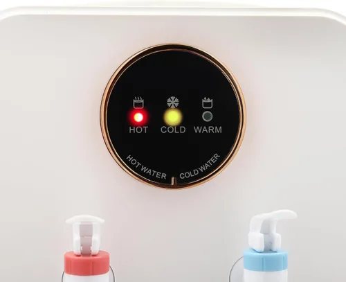 Miniatura 9 de Dispensador de agua de encimera de carga superior de 110 V, mini enfriador de agua con agua caliente, fría y a temperatura ambiente, dispensador