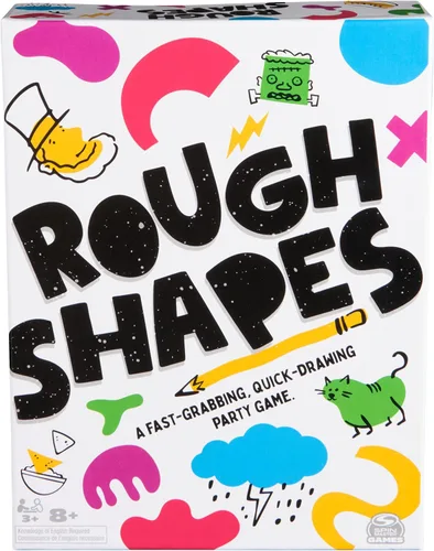 Spin Master Games, Rough Shapes, juego de dibujo rápido para artistas y dibujantes de todos los niveles con indicaciones divertidas y desafiantes,