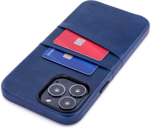 Miniatura 14 de Dockem Funda tipo cartera para iPhone 13 con placa de metal integrada para montaje magnético y 2 bolsillos para tarjetas de crédito: Exec M2, piel