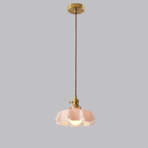 Miniatura 7 de Modern Dining Room Pendant Lights, Mid Century Flower Shape Glass Shade Ceiling Hanging Lighting, Industrial Metal Chandeliers for Kitchen Island