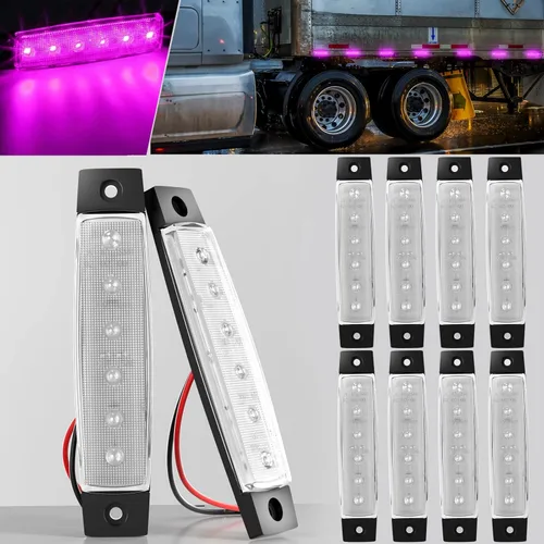 Miniatura 8 de BJZ luces LED para remolque verdes, 6 luces LED, barra de luz de señal de giro, indicador de luz de 3.8" para parte delantera y trasera