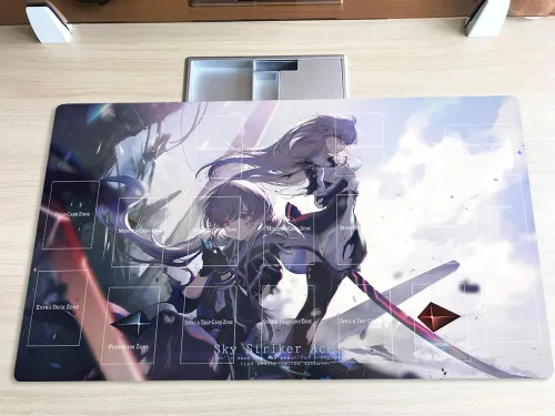Nueva Alfombrilla de Juego Mlikemat Sky Striker Ace - Raye & Roze TCG CCG OCG para Juego de Cartas Coleccionables con Zonas + Bolsa Gratis