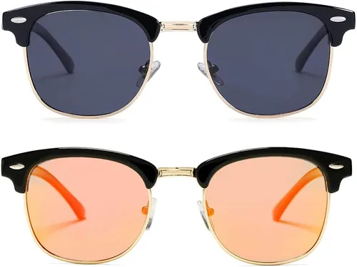 Miniatura 12 de Pro Acme Gafas de sol polarizadas semi sin montura con protección UV 400 para mujeres y hombres