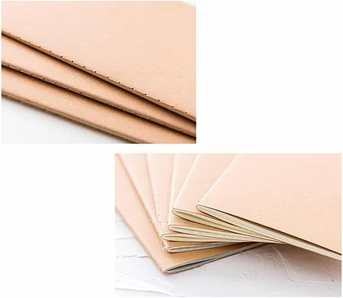 Miniatura 6 de ALIMITOPIA Paquete de 6 cuadernos de tapa blanda marrón, encuadernado con hilo, cuaderno de notas, tamaño A5 (5.5 x 8.3 pulgadas), 30 hojas