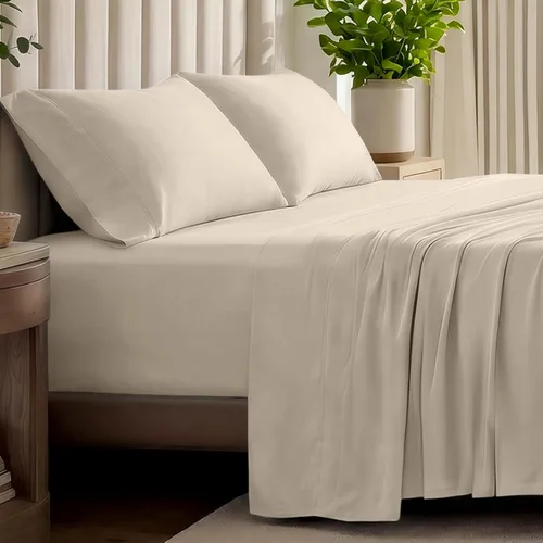 Miniatura 12 de Bare Home - Juego de sábanas de jersey 100% algodón orgánico, ultra suave, 100% algodón - Juego de sábanas y funda de almohada - Sábanas de bolsillo