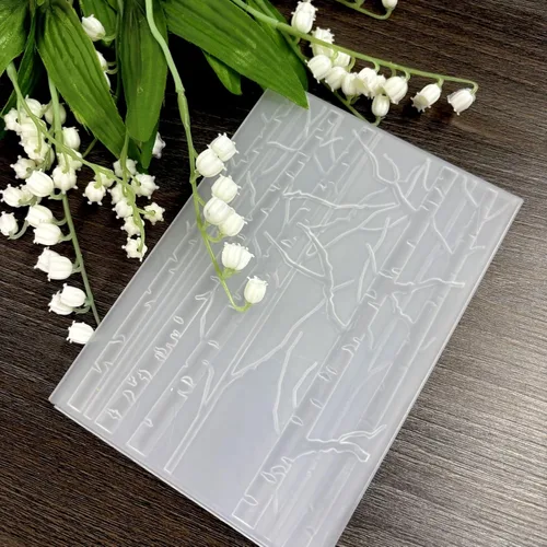 Miniatura 6 de DIYology Carpetas en relieve 3D de bosque para hacer tarjetas, fondo de abedul con textura de fondo en relieve para manualidades, manualidades