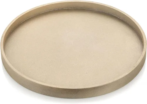 Miniatura 13 de Hanobe Bandeja Decorativa para Mesa de Café: Bandeja Redonda de Madera Lavada en Blanco, Bandejas Rústicas de Madera Circulares, Centro de Mesa