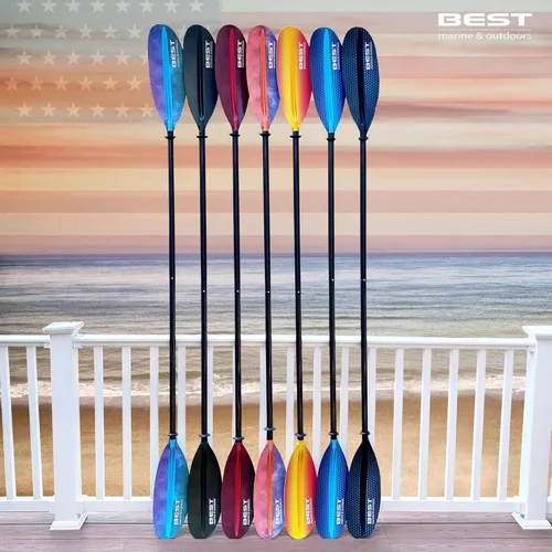 Miniatura 5 de Best Marine and Outdoors Carbon Fiber Kayak Paddle for Adults – Lightweight 2-Piece Paddle with Fiberglass Reinforced Blades, Adjustable Feather