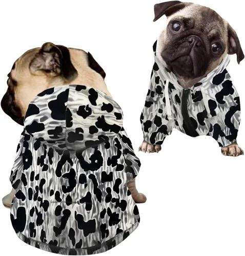 Miniatura 9 de Howilath Disfraz de Halloween de hueso de perro, sudadera con capucha de esqueleto para perro, ropa para mascotas, ropa con cremallera de calavera