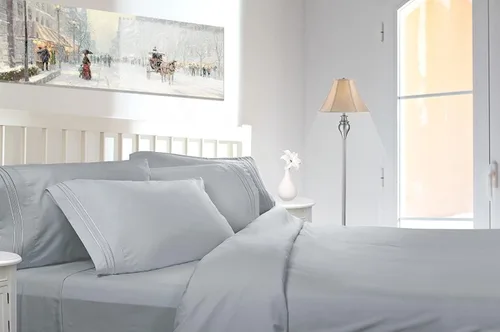 Miniatura 113 de Clara Clark - Juego de sábanas King con Flex Top, 6 piezas - Sábanas de lujo para cama King con cabeza dividida, juego de cama súper suave, King