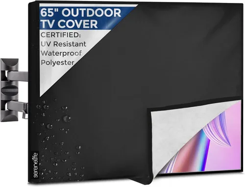 Miniatura 8 de SereneLife Funda de TV impermeable para TV de 40 a 42 pulgadas, para interiores y exteriores, resistente a la intemperie con cubierta inferior, tela