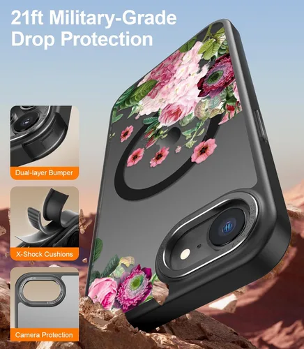 Miniatura 62 de Goodon para iPhone 15 Pro Max con protector de pantalla de privacidad, compatible con Magsafe, funda translúcida mate a prueba de golpes - Linda