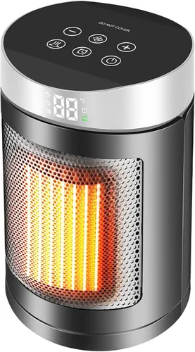 Calentador eléctrico interior de 660W para el hogar del dormitorio (Plata)
