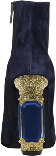Miniatura 39 de FSJ Botas de tacón alto con punta puntiaguda para mujer, con tacón alto, con cremallera lateral brillante, estilo casual, para uso diario, zapatos