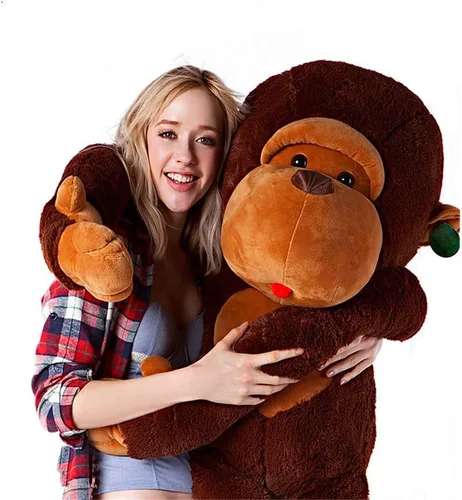 Miniatura 2 de YunNasi Mono de peluche grande, mono gigante de peluche, gorila grande, regalo para niños y novias (31.5 pulgadas)