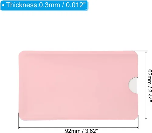 Miniatura 16 de PATIKIL Mangas de bloqueo RFID, fundas de aluminio para prevención de robo de identidad, fundas protectoras seguras para tarjetas de crédito, Negro