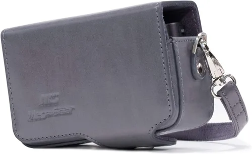 Miniatura 9 de MegaGear MG1144 - Funda de piel para cámara con correa compatible con Sony Cyber-shot DSC-HX95, DSC-HX99, DSC-HX80, DSC-HX90V, DSC-WX500, color Dark