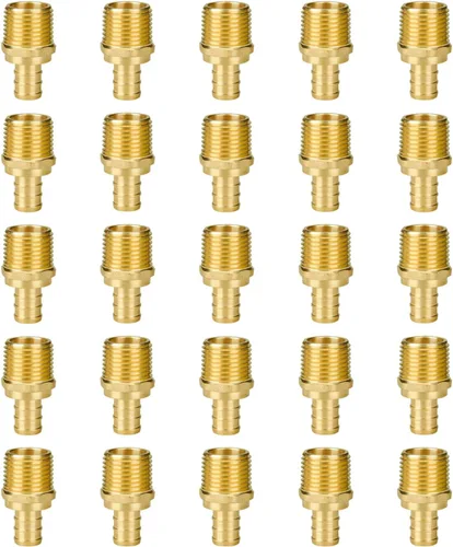 Miniatura 49 de SUNGATOR Paquete de 50 accesorios Pex de 1/2" en T, accesorios Pex de 1/2 pulgada en T, sin plomo, de latón, certificados NSF