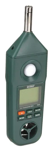 Extech Medidor ambiental 5 en 1 EN300 - Mide la velocidad del aire, la luz, la humedad, la temperatura y el nivel de sonido - Probador multifunción