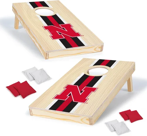Miniatura 22 de Wild Sports College - Juego de cornhole de madera maciza de 1 x 2 pies con impresión directa HD gráficos del equipo, tamaño de viaje