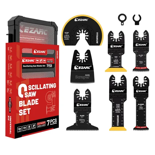 Miniatura 7 de EZARC Cuchillas oscilantes de titanio, cuchillas multiherramienta oscilantes para metal, clavos de madera, corte de tornillos, plástico, paquete de 3