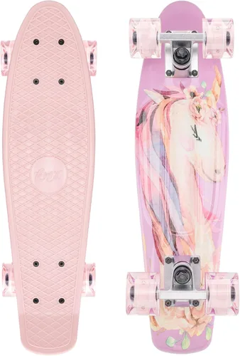 Miniatura 11 de Patineta KMX 55.8 y 68.5 cm, tabla mini cruiser clásica para niños, niñas, estudiantes, adultos, adolescentes, tabla mini cruiser para principiantes