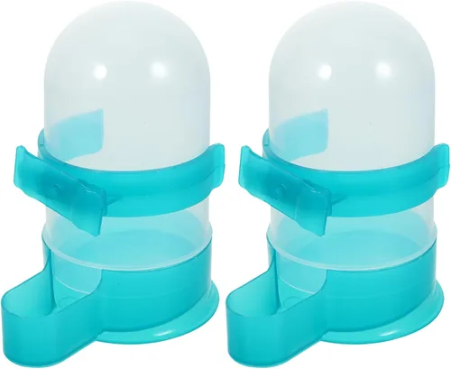 Baluue Comedero automático para pájaros, dispensador de alimentos para loros, contenedor dispensador de cereales de alimentos transparentes,