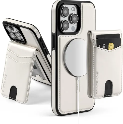SkyEagle Magsafe - Funda magnética 2 en 1 desmontable para iPhone 11 Pro Max con tarjetero, para mujeres y hombres, piel sintética con bloqueo RFID,