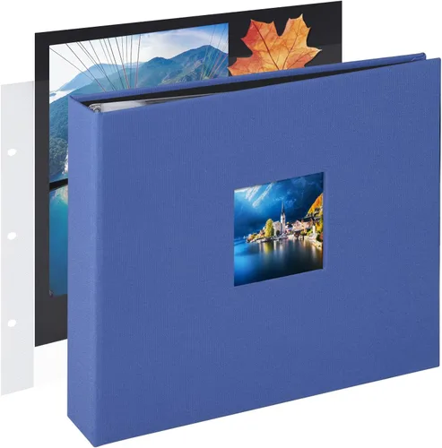 Miniatura 13 de 1DOT2 Álbum de fotos de scrapbook DIY grande de 12 x 12 pulgadas con 3 anillos, diario con 30 fundas de plástico, 60 páginas y cubierta de papel