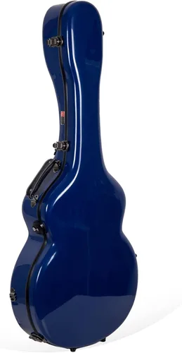 Miniatura 14 de Crossrock Funda de fibra de vidrio para guitarras acústicas 000/OM de 12 trastes, con compartimento para accesorios, correas de mochila, bloqueo