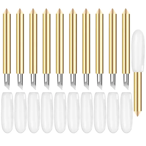 10 piezas de cuchillas de punta fina premium, AUNKZL cuchillas de repuesto compatibles con Explore 4/3/Air 2/Air/Air One/Maker 4/3/2 10 unidades de