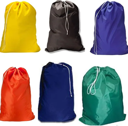 HomeLux Bolsa grande de nailon resistente de 30 x 40 pulgadas con cierre de cordón deslizante, varios colores y diseños
