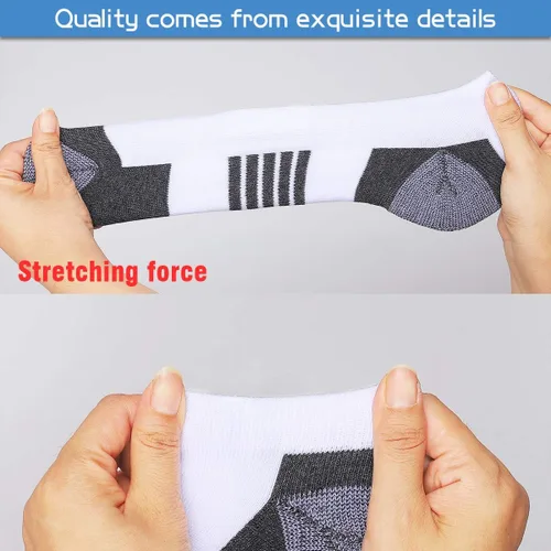 Miniatura 7 de COOVAN 10 pares de calcetines tobilleros para hombre, paquete de 10 unidades, de corte bajo, cómodos, acolchados, calcetines casuales