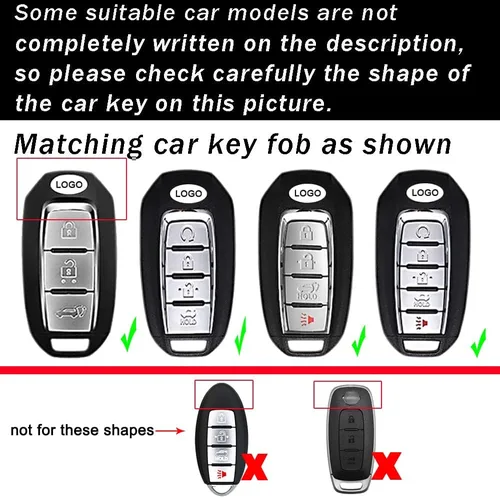 Miniatura 2 de ontto Funda para llavero con llavero compatible con Infiniti 2018 en adelante, funda para llave de automóvil de entrada sin llave, bolsa remota