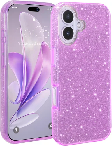 Miniatura 54 de MATEPROX - Funda compatible con iPhone Air de 6.5' [2025], carcasa protectora de 3 capas con purpurina brillante y tendencia, anti-arañazos y a