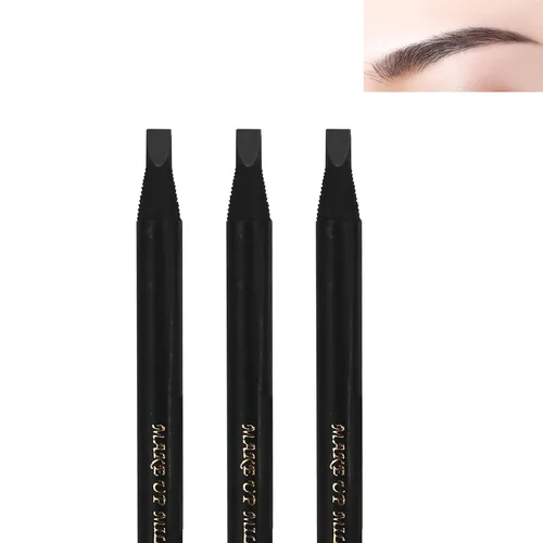 Miniatura 9 de 6pcs Impermeable Rojo Microblading Cejas Mapping Lápiz de Núcleo Duro Peel Off Maquillaje Permanente Lápiz de Tatuaje de Labios (Marrón)