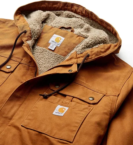 Miniatura 4 de Carhartt - Chaqueta con forro de sherpa prelavado y ajuste suelto para hombre