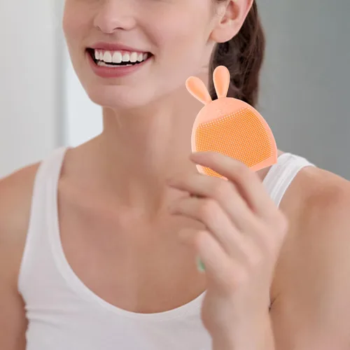 Miniatura 5 de Beaupretty Juego de 4 cepillos de silicona para limpiar la cara, masajeador exfoliante suave para el cuidado de la piel, portátil para uso diario