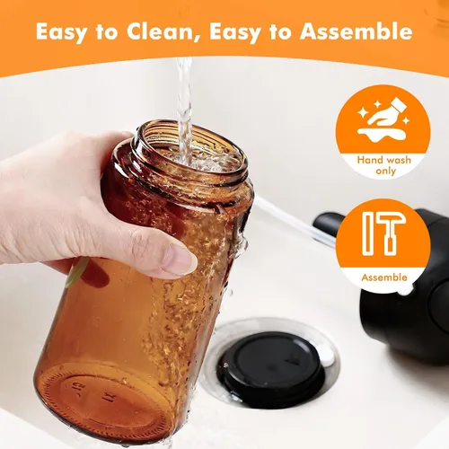Miniatura 9 de Pulverizador de aceite para cocinar, rociador de aceite de oliva de cocina de 15.9 fl oz y dispensador de aceite 2 en 1, botella de aceite de vidrio