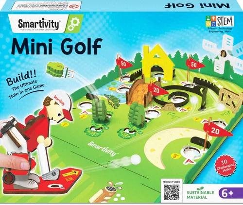 Smartivity Juego de Golf Mini de Mesa para Niños de 6 a 12 años | Construye Tu Propio Campo de Golf | Regalo de Navidad, Cumpleaños para Niños y