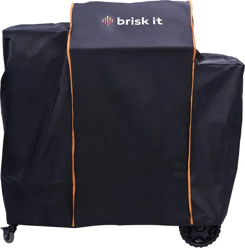 Miniatura 5 de Brisk It Cubierta de parrilla para parrilla de pellets de madera Zelos-450, cubierta de ahumador resistente e impermeable, cubierta para parrilla