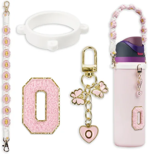 Miniatura 66 de Lindo juego de dijes de letras compatible con botella de agua Owala de 24 oz, 32 oz, 40 oz, Owala Kids, vaso térmico de café Owala, Owala FreeSip