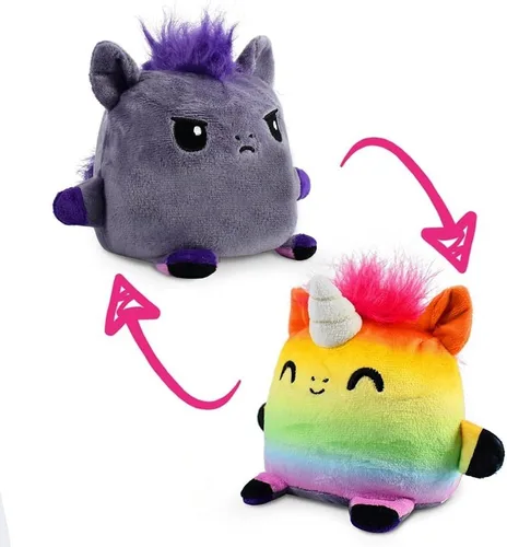Miniatura 5 de TeeTurtle - Peluches Plushmates - Peluches reversibles magnéticos que se agarran de las manos cuando están felices - Ajolote - Juguetes de peluche