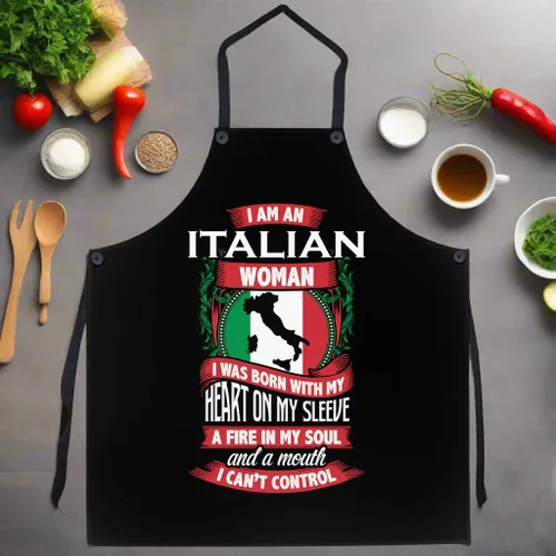 Miniatura 5 de P.S. I Love Italy Delantal italiano para mujer – Delantal italiano con diseño fresco y lindo para hombres y mujeres