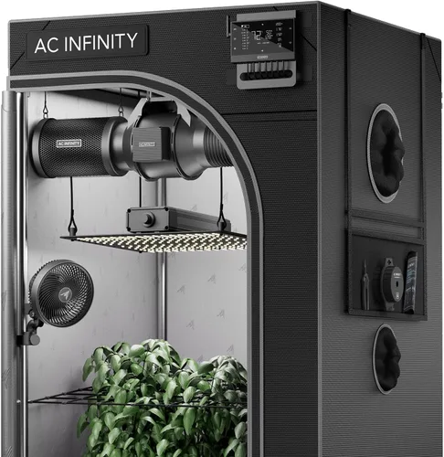 Miniatura 9 de AC Infinity Advance Grow System 3x3, Kit de 3 Plantas, Kit de Carpa de Cultivo Integrada con WiFi, Automatiza Ventilación, Circulación, Programa Luz