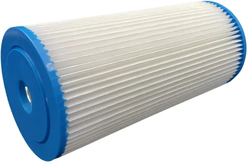 Cartucho de repuesto de filtro de agua plisado de flujo completo de 10 x 4.5 pulgadas para toda la casa, paquete de 2