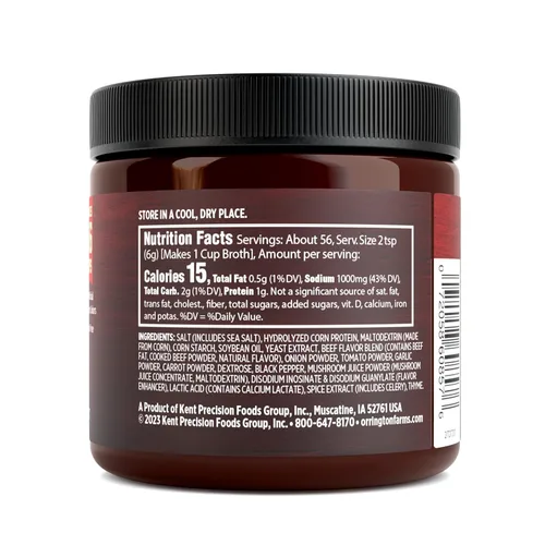 Miniatura 5 de Orrington Farms Base de caldo con sabor a carne, caldo granulado con sabor a carne, uso versátil, sazone al gusto, fácil de almacenar, frasco de 12
